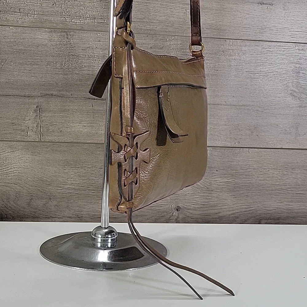 Frye Light Brown Leather Crossbody Bag